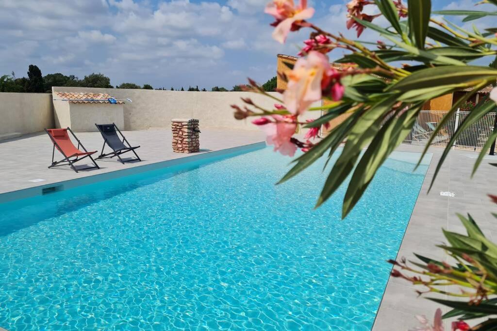 Appart Cosy Avec Son Exterieur Chaleureux,Piscine Et Parking Prive Fontvieille Exteriér fotografie